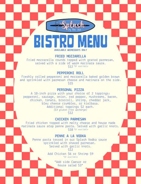 Wednesday Night Menu