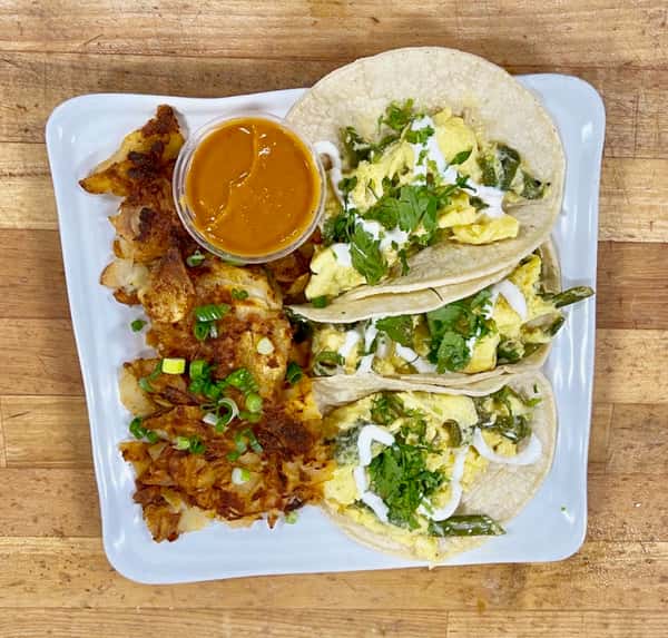 Rajas Breakfast Tacos