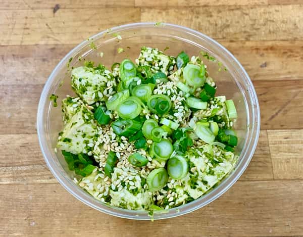 Ginger Cilantro Pesto Tofu (V)