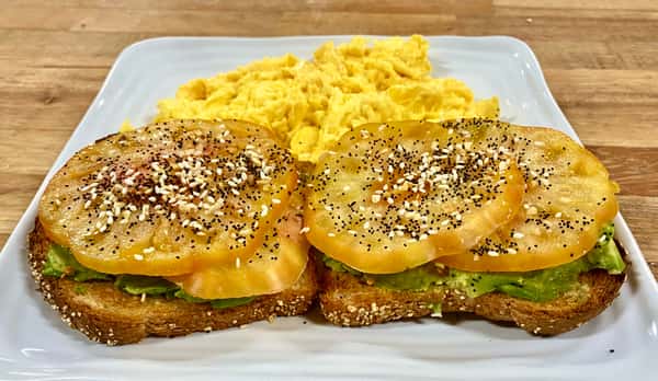 Avocado Toast with Heirloom Tomatoes
