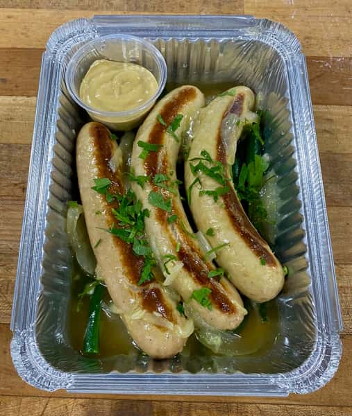 Beer Braised Bratwurst