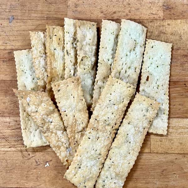 Rosemary Sourdough Crackers