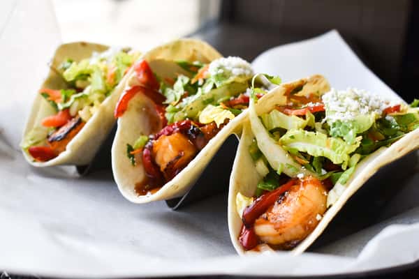 Szechuan Shrimp Tacos