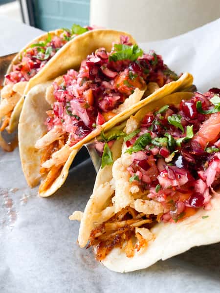 Holiday Cranberry Chicken Tacos