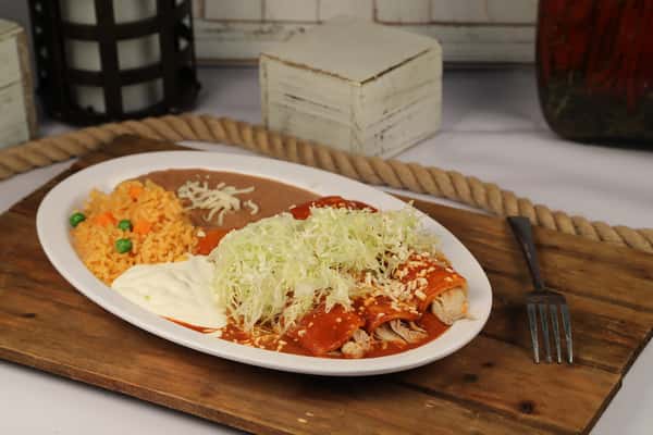 3 Piece Enchilada Plate