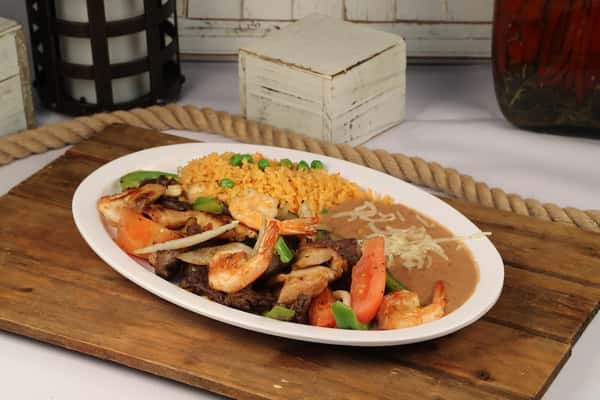 59. Steak and Shrimp Fajitas