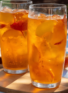 FRESH APRICOT PEACH ICED TEA