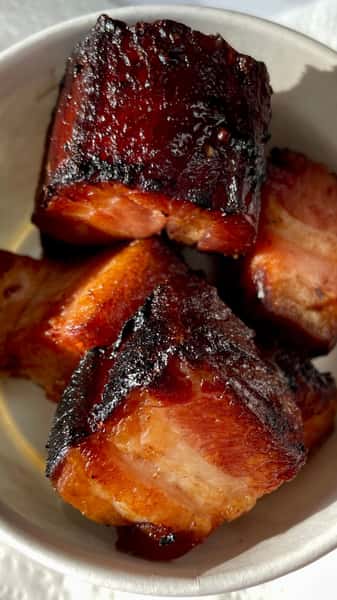 1 POUND - Pork Belly Burnt Ends