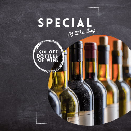 $10 Off all bottles of Wine