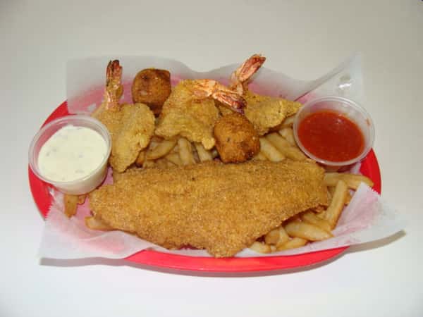 1 FILLET AND 4 SHRIMP