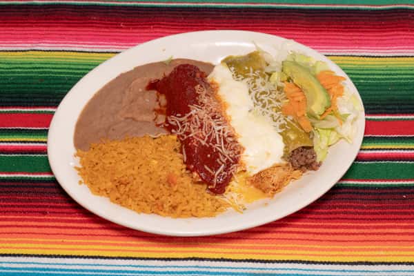 Enchiladas Banderas "Mexican Flag Enchiladas"