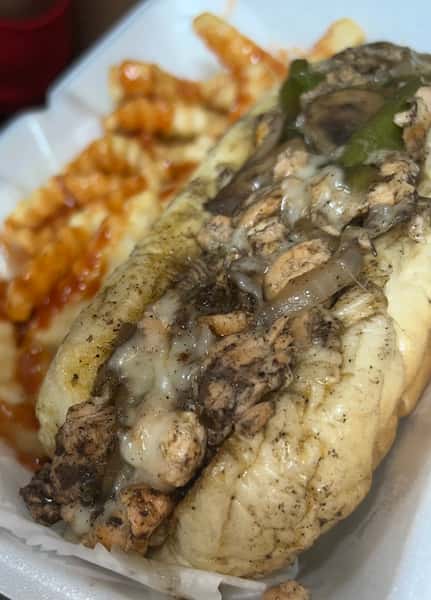 Jerk Salmon Philly w/Fries
