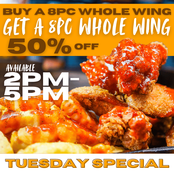 THURSDAY HAPPY HOUR BOGO 50% OFF JERK CHICKEN PHILLY