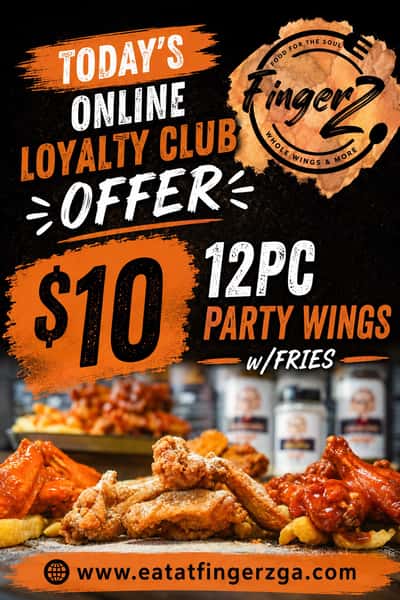 12PC NAKED PARTY WINGS W/FRIES