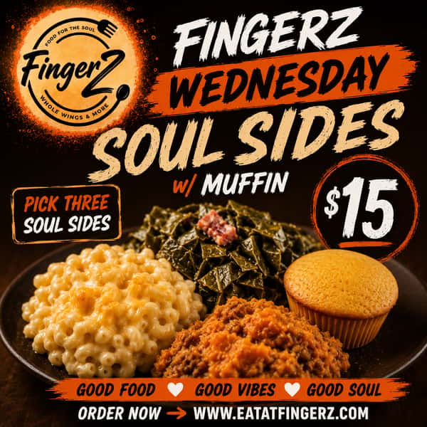 FINGERZ SOUL SIDES W/DINNER ROLL