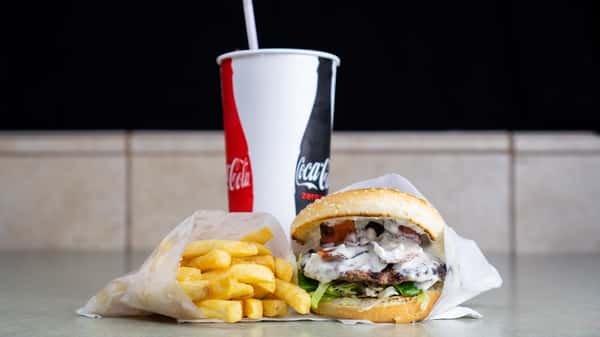 Blue Bacon Burger Combo