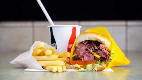 Jr. Pastrami Burger Combo
