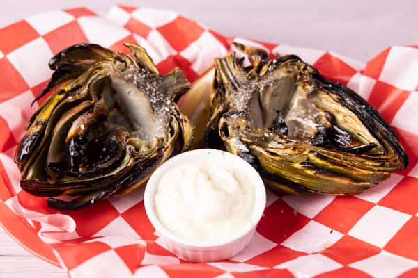 Steamed and Grilled Artichoke