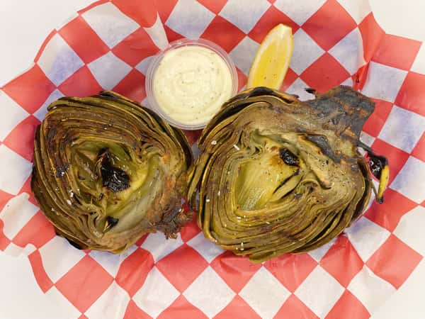 Steamed and Grilled Artichoke