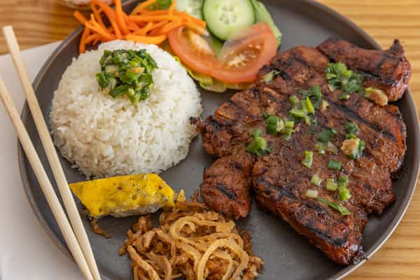 Grilled Pork Chop with Broken Rice