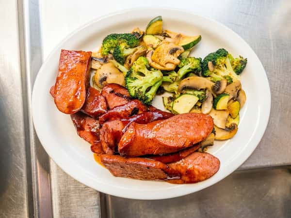 Barbecue Kielbasa Sausage Plate