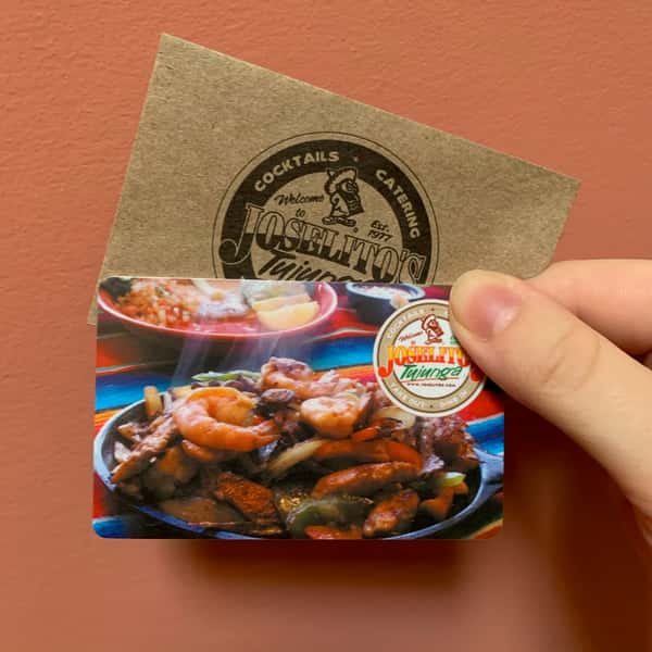 Joselito's Los Angeles gift cards available in any amount—perfect for birthdays, holidays, and special occasions.