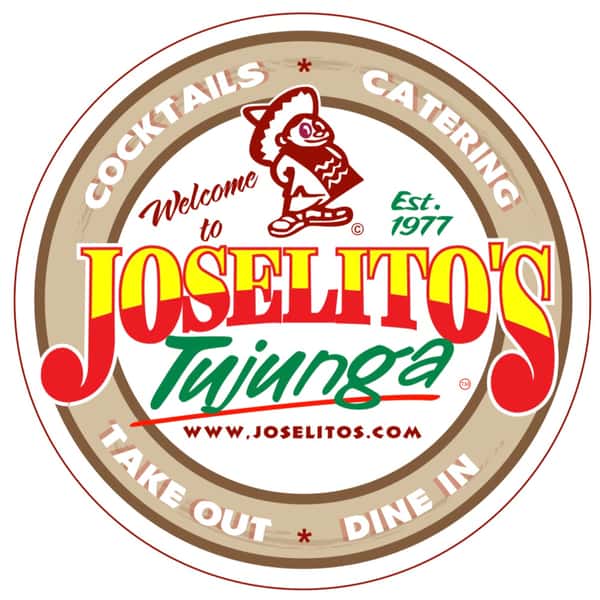 Joselito's Tujunga official logo, highlighting catering, cocktails, take-out, and dine-in options in Los Angeles