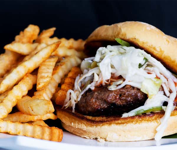 Burger and fries
