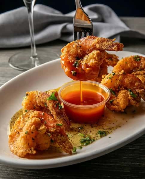 Honey lemon pepper shrimp