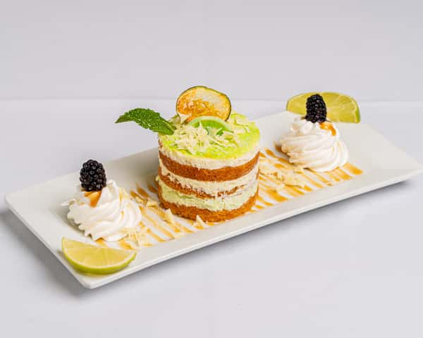 Key lime chiffon cheesecake