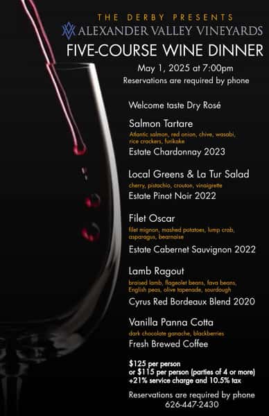 Wine Dinner Menu