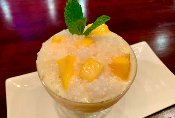 Chilled Mango Sago with Crushed Ice