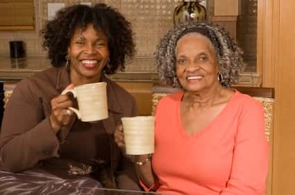 Family coffee with Mom