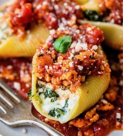 Stuffed Shells with Meat Sauce