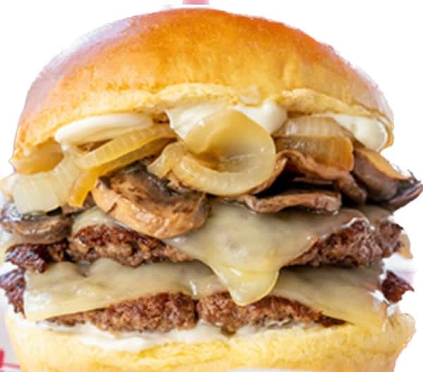 Mushroom Double Swiss Burger