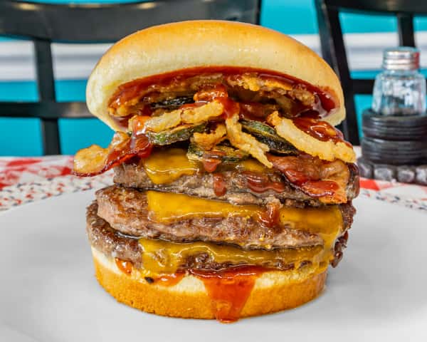 Triple BBQ Bacon Cheddar Burger