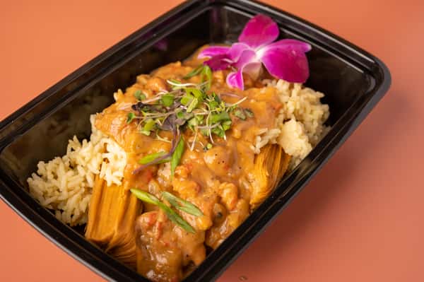 Crawfish Etouffee Tamale Menu Black Girl Tamales Fusion