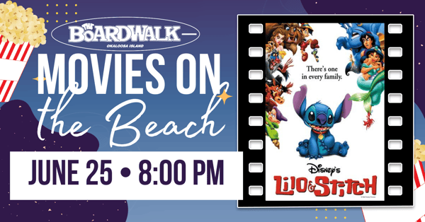 FREE Movies On The Beach at The Boardwalk Okaloosa Island