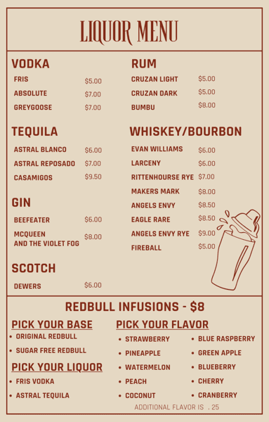 Bar Menu