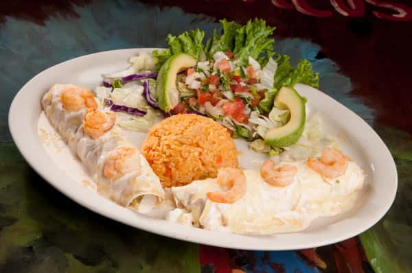 110. Pacífico Shrimp Enchiladas