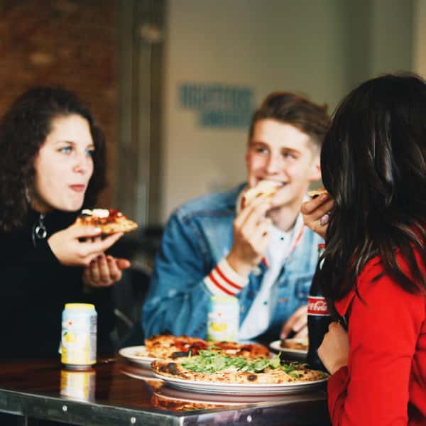 People Eating Pizza