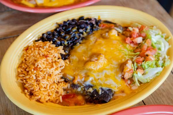 Blue corn enchilada