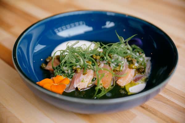 ahi tuna & wild salmon crudo