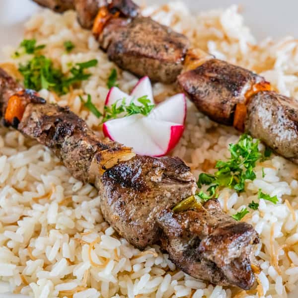 kabob and rice