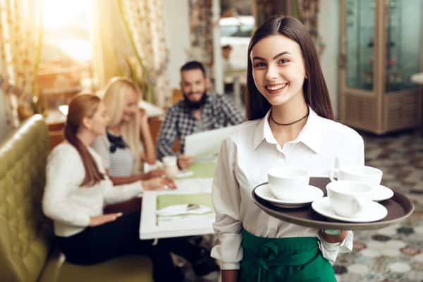 young waitress