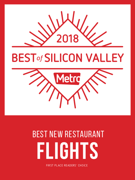 Awarded best new restaurant in Silicon Valley 2018