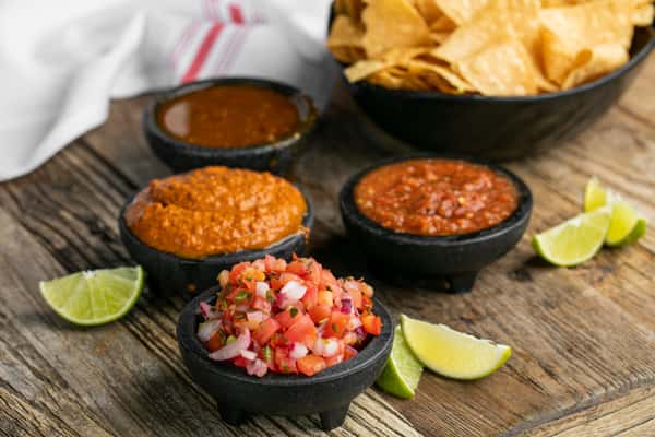 Salsa Flight with Chips