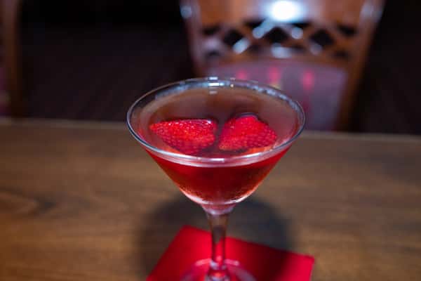FROM RUSSELL'S WITH LOVE - Coconut Rum and Peach Schnapps shaken with cranberry juice gives a sweet surprise