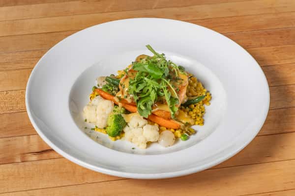 Lemon Verbena Poached Canadian Salmon