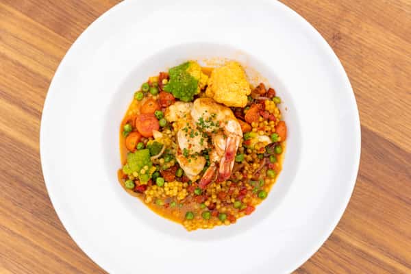 Saffron Braised White Mexican Shrimp